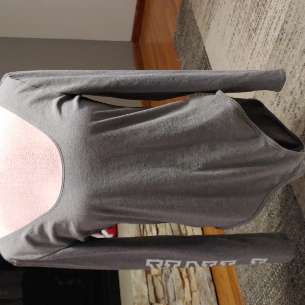 PINK Victoria's Secret Charcoal Long Sleeve Bodysuit